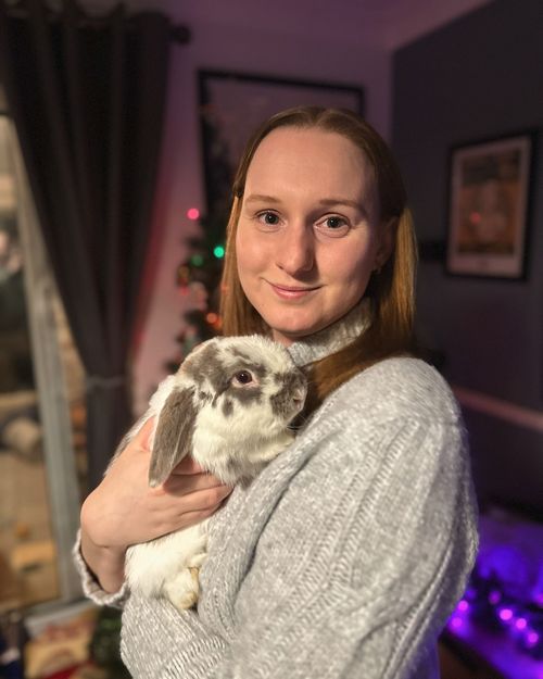 Hannah with a guinea pig